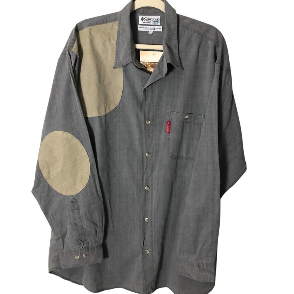 Columbia Button Up Elbow Patch Quilted Shirt - Hunting Shooting NWTs